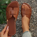 European and american plus size flip-flops - 2025 summer new arrivals - beach sandals & slippers - open toe flat slides for cross-border e-commerce