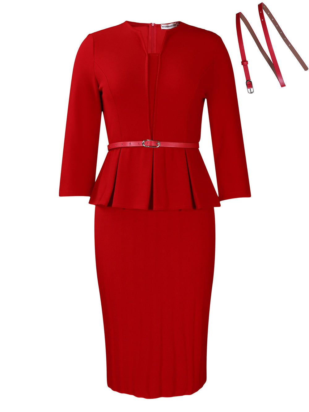D3255  cross-border winter women's v-neck ruffle high-waisted slimming ol commute pencil skirt foreign trade dress