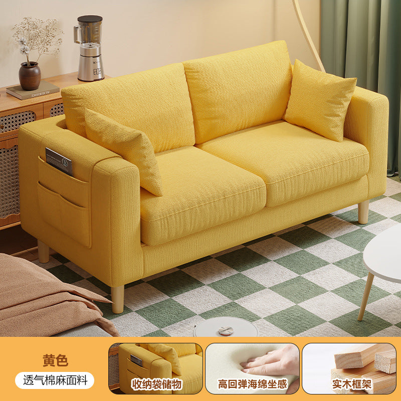 new arrival fabric sofa living room single tofu block casual modern rental room double small apartment sofa chair