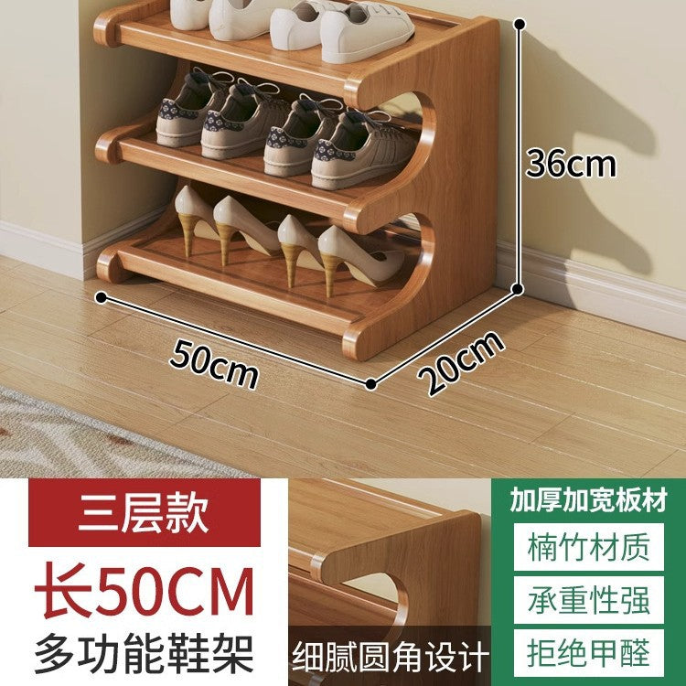 Simple shoe rack, small narrow door, household shoe cabinet, rental house, dormitory, multi-functional storage artifact, space-saving shelf