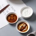 Ceramic tableware cartoon seasoning dipping dish for home bowls and chopsticks creative sauce hotel cute side dishes soy sauce wholesale