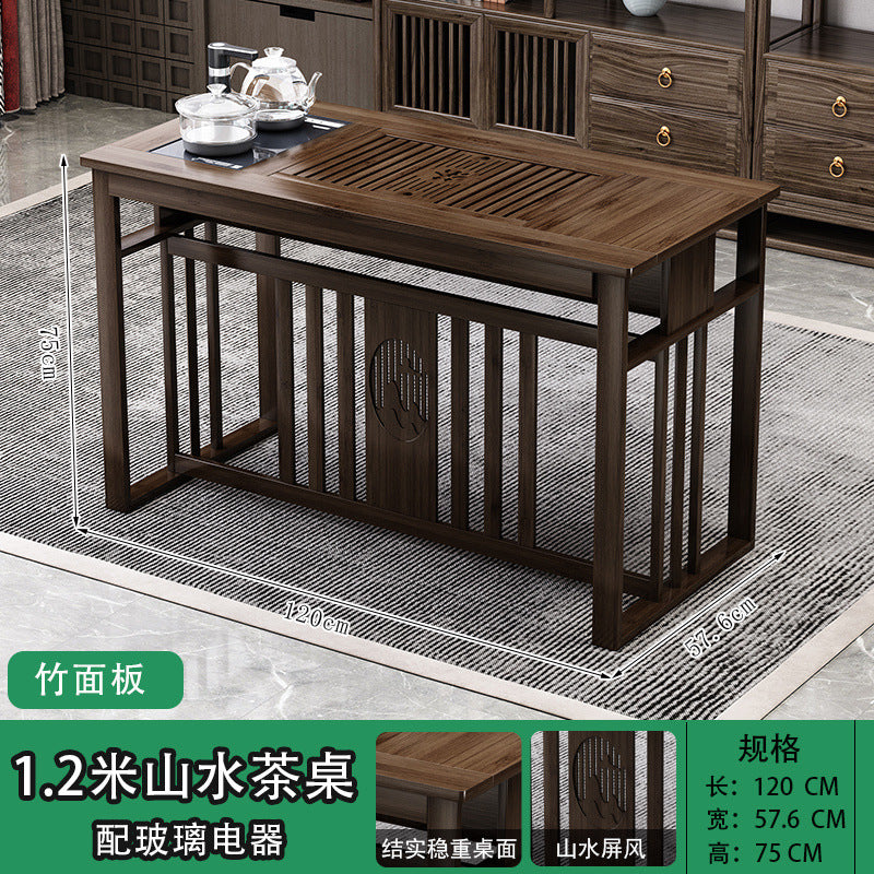 Balcony tea table and chair combination New Chinese-style office household small apartment Kung Fu tea table Boiling water integrated tea making table