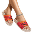 Home outwear slip-on slippers red fabric decorated flats shoes plaidcasual double layer white flats slippers