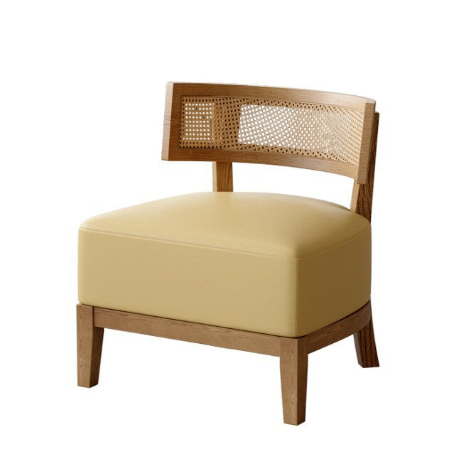 Customized wabi sandy wind woven rattan cafe tables and chairs dessert shop catering shop milk tea shop solid wood negotiation leisure area tables and chairs