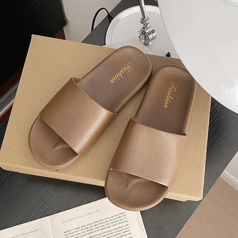 2024 new home indoor slippers for men and women, summer indoor couple beach sandals, flat bottom slides for outdoor wear