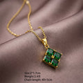 Stylishfashionelegant copper inlaid zirconium necklace accessible luxuryniche style women's easiest for matchsummerbest selling non-fading clavicle chain jewelry