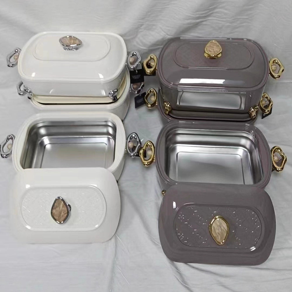 Food warmer export cross-border insulated lunch box hot selling in africa 3pcs insulated tableware 3l-4l-5l