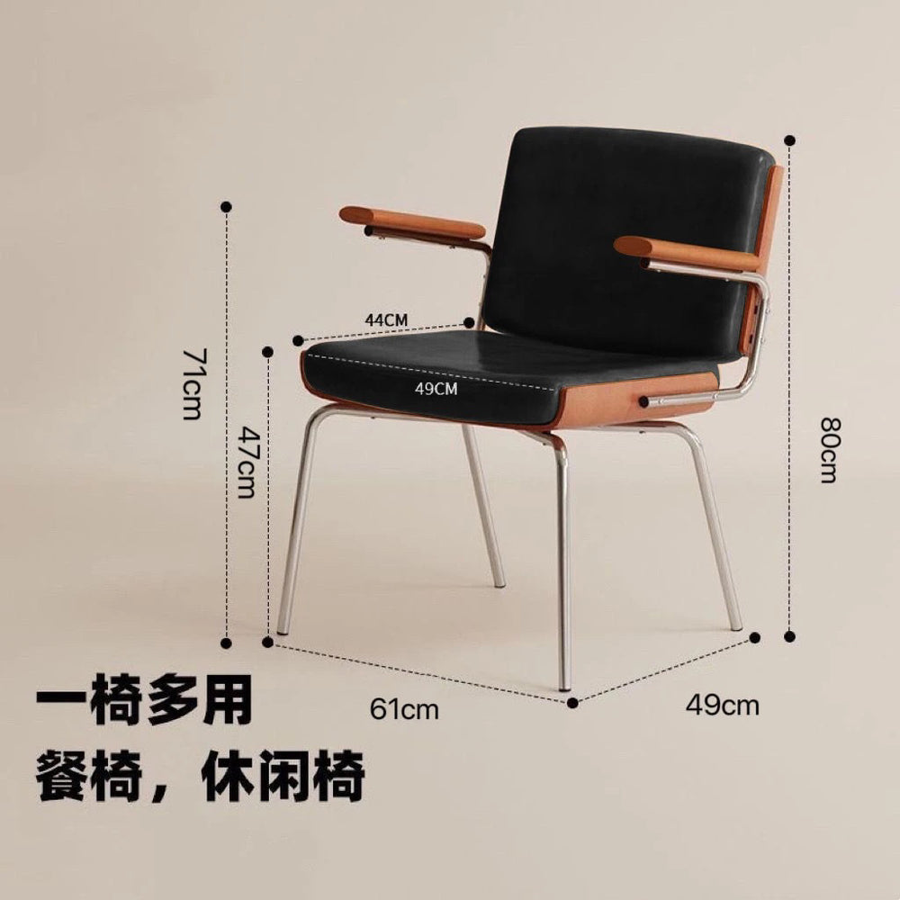 Used dining chair single back casual chair for home armrest sofa chair design study computer office stool