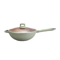 Lanya complete set with steamer for home wok clay health pot induction cooker neutral cooking pot aluminum non-stick pan