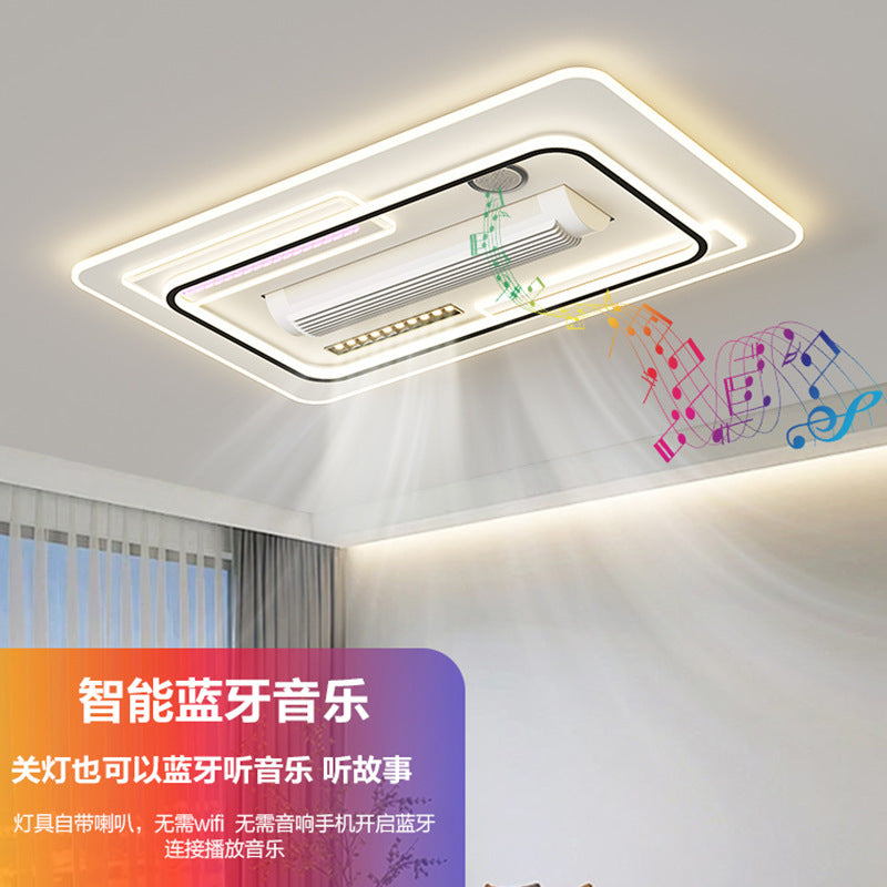 Bladeless fan light 2025 new invisible fan light modern simple bedroom light Guangdong Zhongshan lighting package
