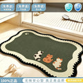 Diatom mud bathroom floor mat door absorbent quick-drying for home bathroom toilet foot mat medieval style wash basin non-slip