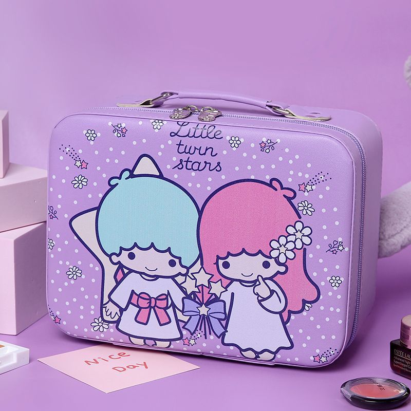 Cosmetic bag Portable going out carry-on bag Large capacity storage box High-end student girl heart toilet bag Jewelry box