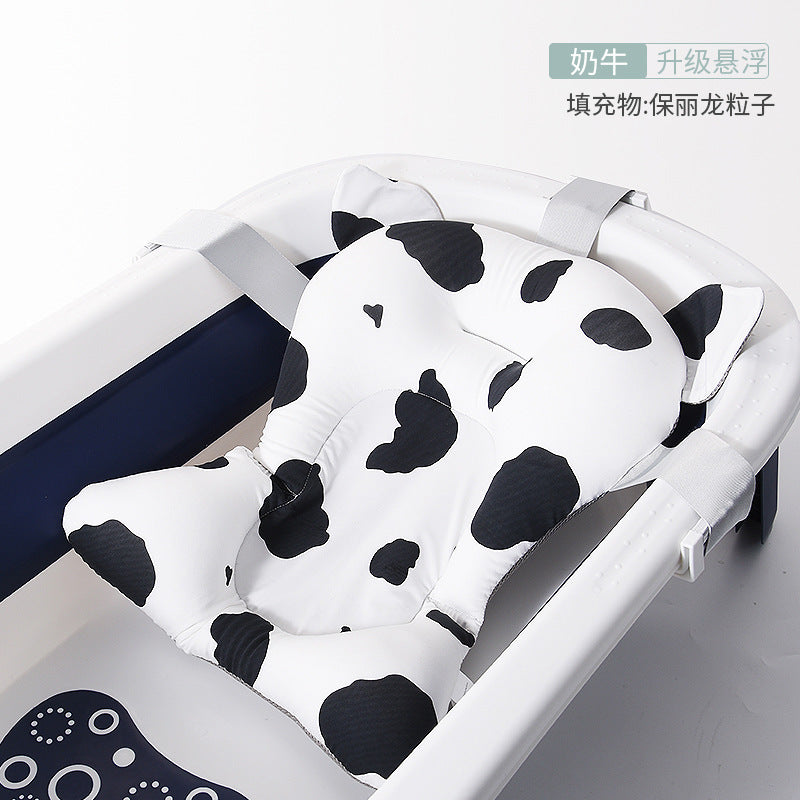 Bath net handy gadget newborn baby bath lying support net pocket baby suspended bath mat bath bed basin can sit and lie neutral