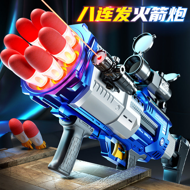 Large size kids' sound & light electric soft bullet gun, rocket launcher, realistic battle toy gun, birthday gift for boys
