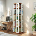 Rotating student bookshelf bookcase, mobile multi-tier kids storage floor rack, simple organizer, multifunctional living room shelf