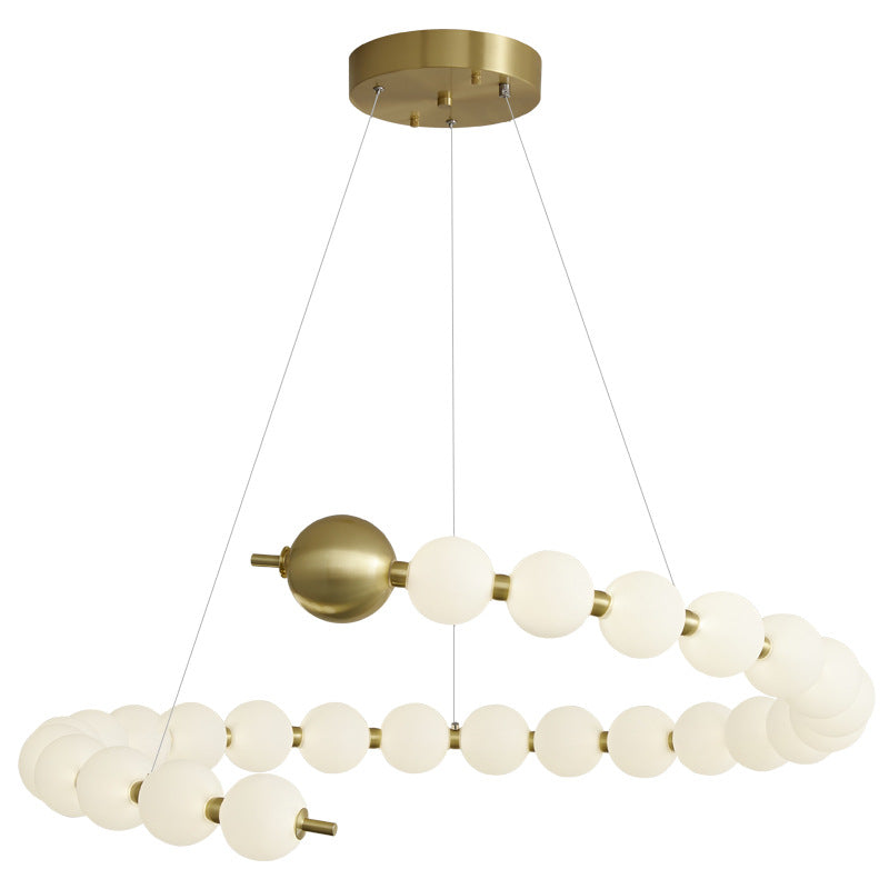 Living room main chandelier modern simple light luxury 2022 new glass Internet celebrity bedroom light creative Nordic restaurant lighting