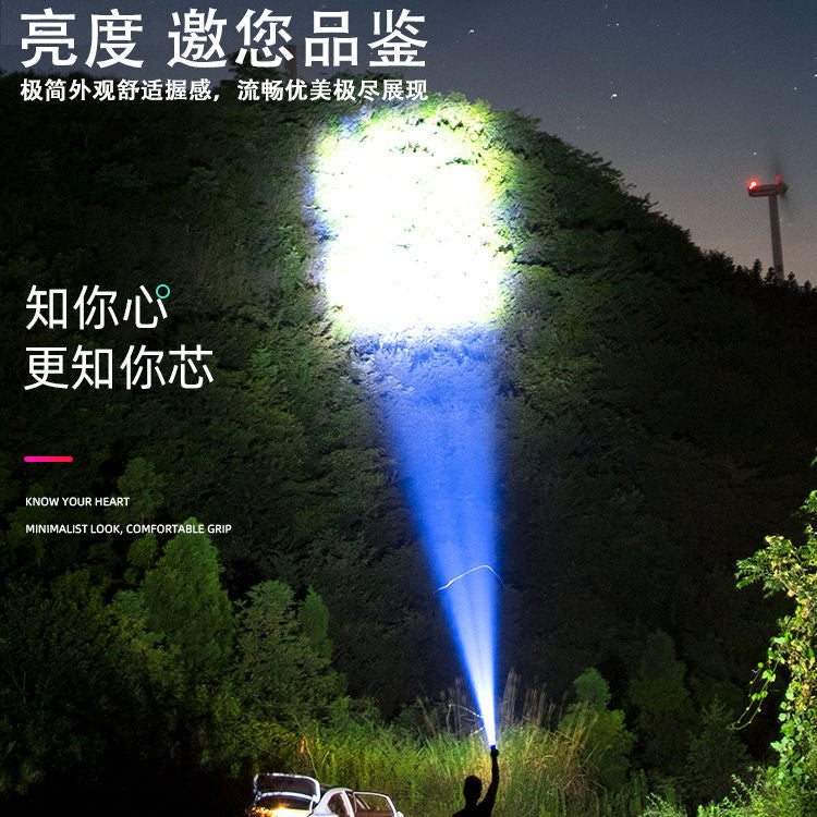 Cross-border outdoor multi-function led flashlight octa-core strong light flashlight usb charging super bright small xenon flashlight