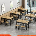 Dining table and chair set - restaurant, home, breakfast, snack bar, rectangular, commercial canteen, fast food counter table (no backrest)