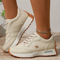 plus size women's shoes new arrival breathable leather sneakers women's korean version thick solecasual soft bottom running dad shoes