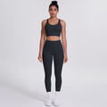 new brushed tight yoga wear cross-back sports bra suit cloud-like quick-drying running fitness wear
