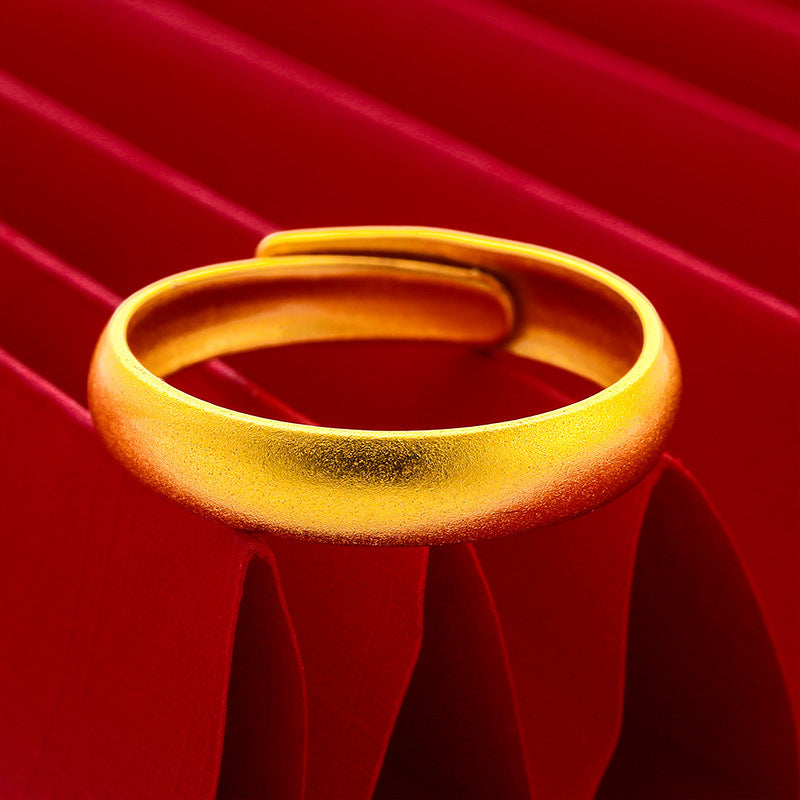 Matte gold glossy ring for women fashion glossy ring open jewelry ring glossy