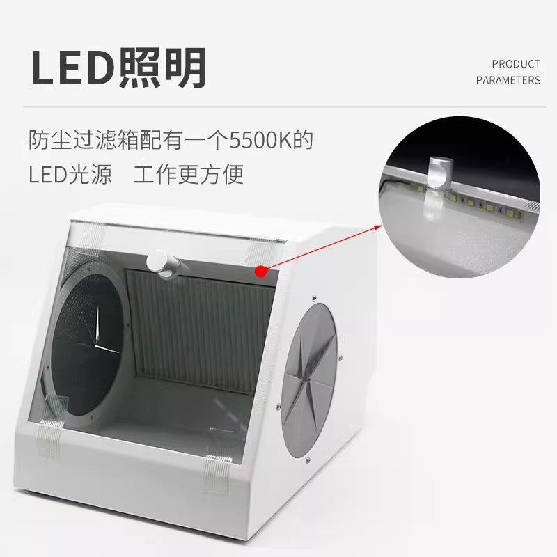 Dental sandblasting gun Dust cover Mechanic sander Alumina sandblasting box Engraving vacuum cleaner Dust collector Dust filter box