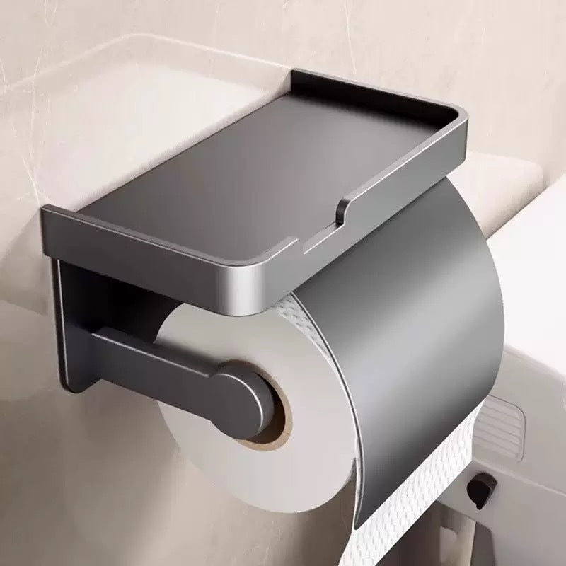 Bathroom tissue box space aluminum wall-mounted punch-free tissue holder bathroom toilet placement bathroom roll holder