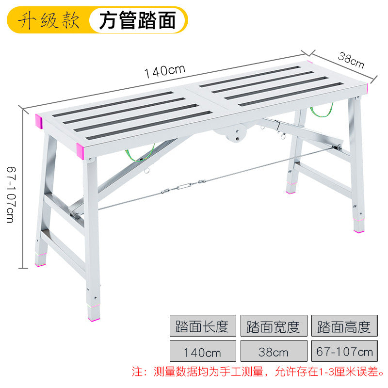 Dengyue portable folding telescopic stool single and double support scaffold hot dip galvanized folding footstool directly from the manufacturer