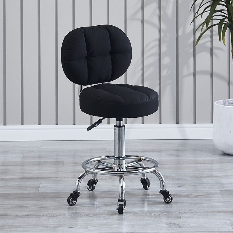 Barber chair makeup manicure live broadcast special adjustable round stool for home bedroom dressing stool movable backrest large work stool