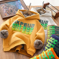 boys' fleece-lined sweatshirt,  autumn/winter new style, kids' warm base layer top, trendy street style, cool and handsome outerwear