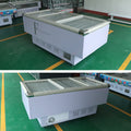 Horizontal flat island cabinet, supermarket vegetable refrigerated and fresh-keeping cabinet, meat and seafood refrigerated and freezer, flat display island cabinet