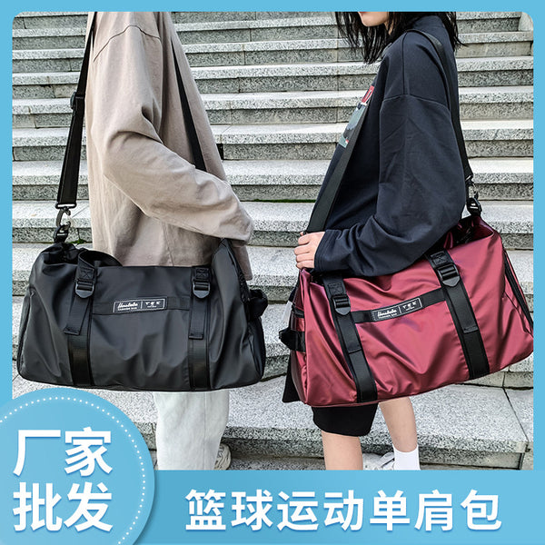 Fitness bag dry and wet separation high value independent shoe compartment yoga bag  lulu women ins short trip bag