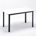 Modern minimalist sintered stone dining table, rectangular dining table for home use, small apartment minimalist dining table with fan-shaped legs