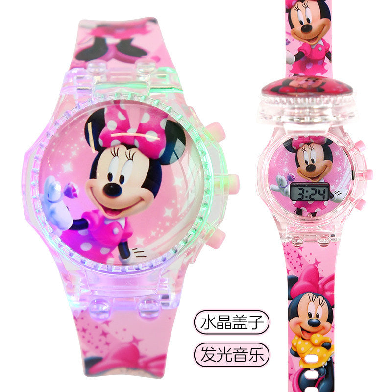 Kids' spider-man watch for boys - zettai revice & ultraman trigger style - flashing, drop-proof, electronic, luminous, and waterproof - perfect for preschoolers!