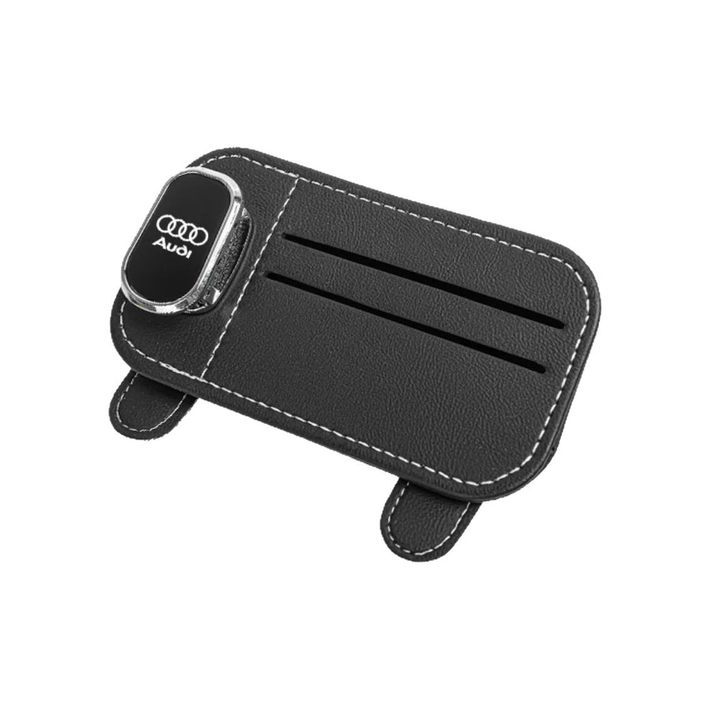 Car glasses clip multi-function car sunglasses holder leather car card holder sun visor car sunglasses car holder