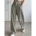 cross-border code new arrival  original women's drawstring stripesloosecasual pants