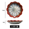 Japanese retro dipping sauce dish ceramic seasoning dish home restaurant stylish high-value seasoning snack dish cold dish plate
