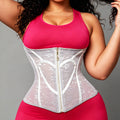 【love】european and american style shaping mesh breathable slimming waist trainer double layer compression tummy control corset belt