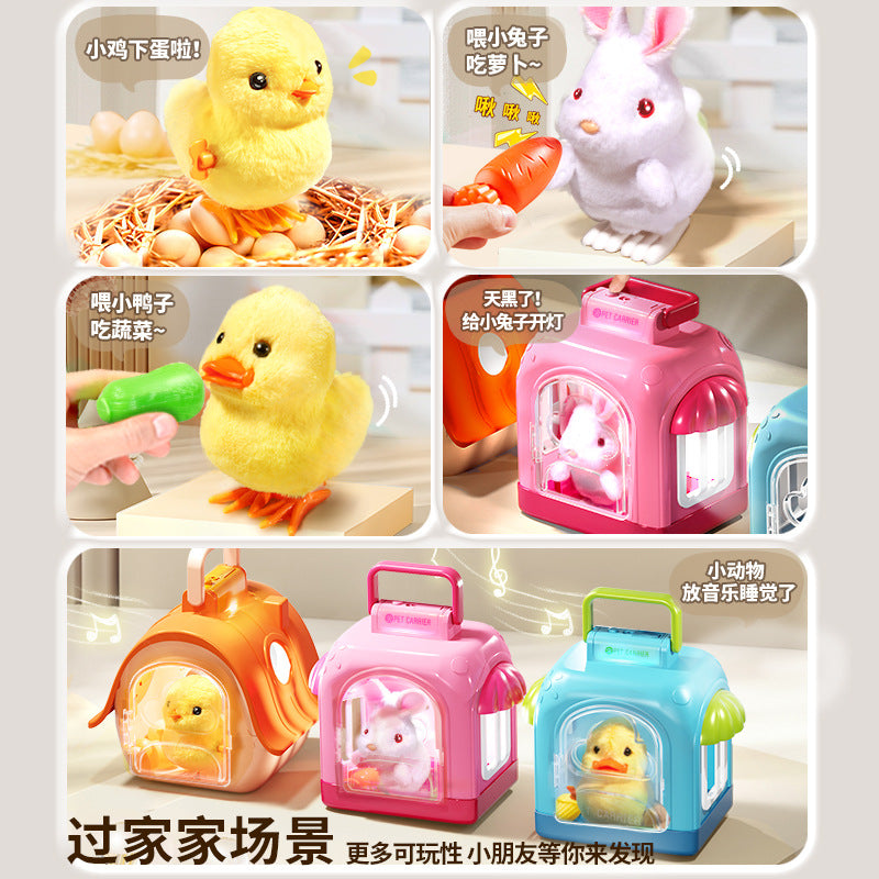 Wind-up toy jumping chicken can walk kidspopularstuffed jumping duck girl boy baby animal wholesale