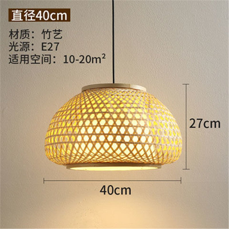 Lantern Bamboo Art Chandelier Bar Bed and Breakfast Tea Room Hot Pot Restaurant Hotel Simple Japanese Restaurant Bamboo Catering Shop Lighting