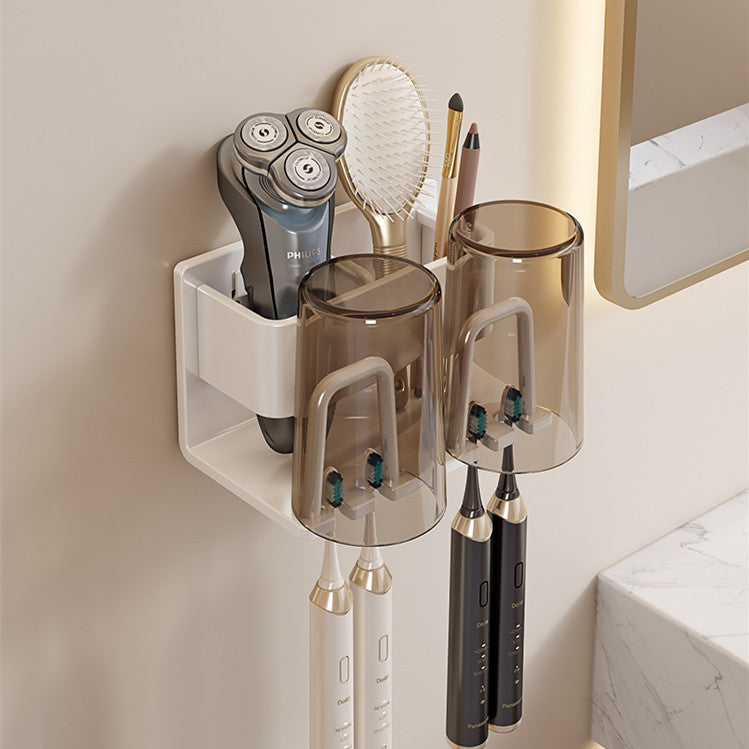 Removable toothbrush rack No punching mouthwash cup holder Wall hanging storage rack Electric toothbrush Toothpaste holder Wholesale