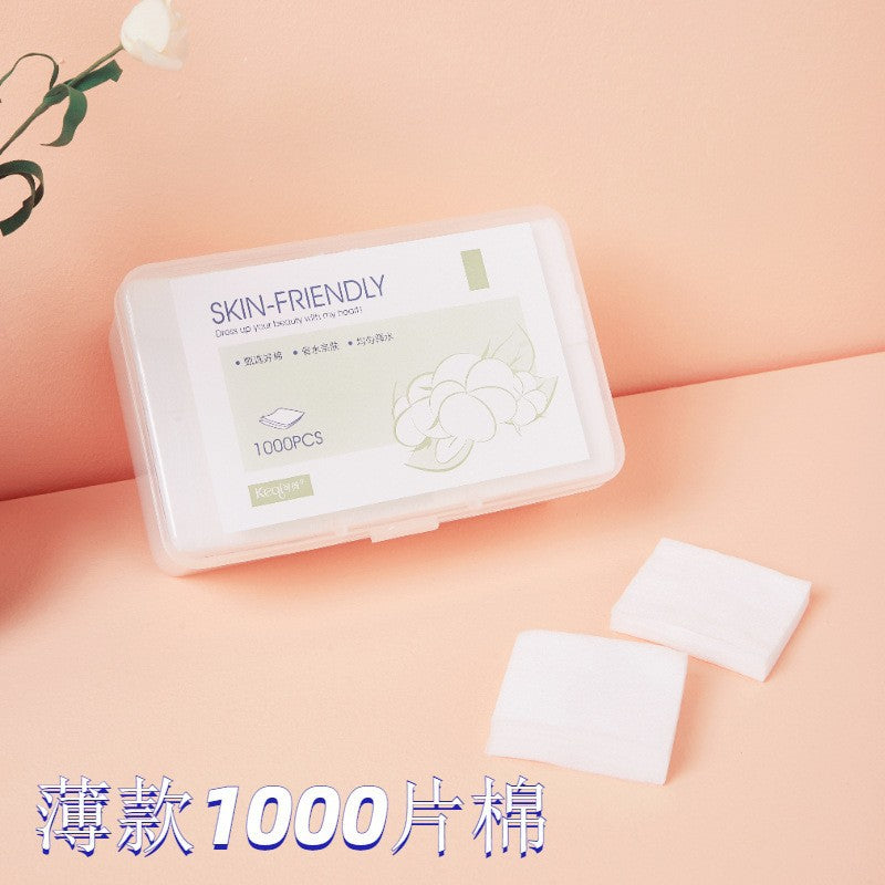 Keqi disposable makeup cotton pads, dual-action cotton pads, 120 count, thick dual-action makeup remover pads for face