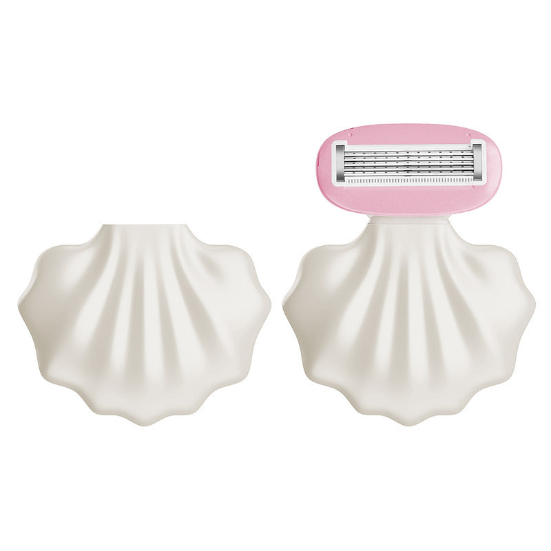 Xirui personalized shell girls shaving knife for women's private shaving knife large soap head hair removal knife source factory
