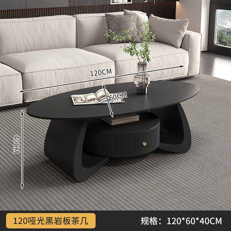 Cream style normcore slate coffee table living room for home coffee table new arrivalaccessible luxury small apartment coffee table combination
