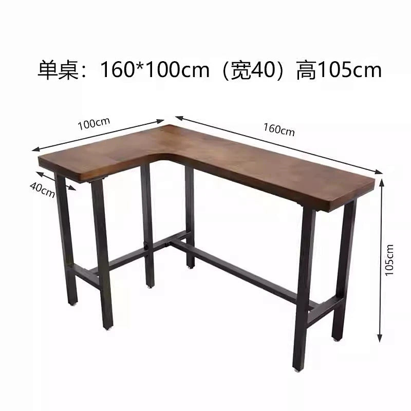 Balcony corner bench table casual solid wood l-shaped partition bar desk against the corner bedroom workbench for home
