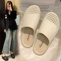 Baotou half slippers for women summeroutwear2025new arrivalflats slip-on half slippers soft bottom french style sandals