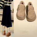Thick solefleece-lined bean birkenstock shoes women's 2025new arrival autumn winter loafers birkenstock cotton shoes heattech snow boots