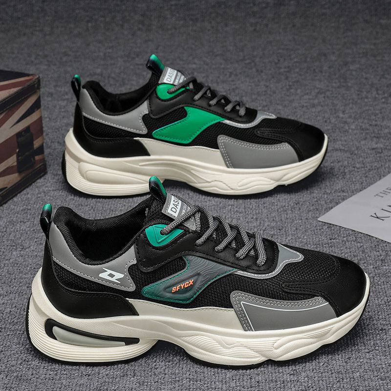 2025 men's winter breathable versatile anti-odor wear-resistant mesh athletic casual chunky sole dad shoes for teens