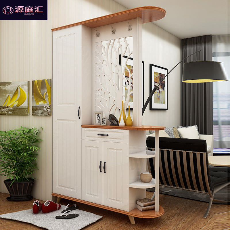 Double-sided entrance cabinet partition cabinet living room cut out screen casual entrance shoe cabinet hall cabinet foyer entrance cabinet