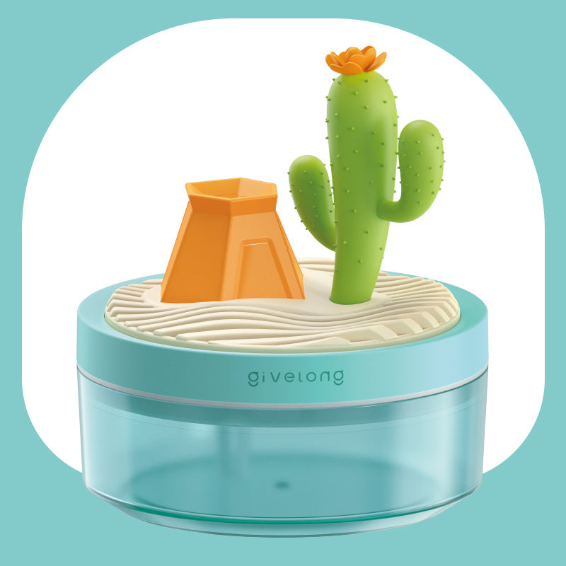 Flower air humidifier tabletop sunflower humidifier bedroom gardenia colorful atmosphere light sprayer